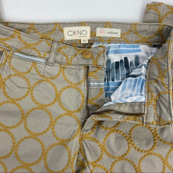 𝅺ANTHROPOLOGIE Relaxed Fit Circle-Embroidered Chinos - Picture 7 of 13